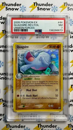 ⚡❄ 2005 Pokemon Unseen Forces #44 Quagsire Reverse Foil Stamp PSA 7 - Image 1