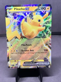 Pokemon TCG Sv02: Paldea Evolved Pikachu EX Double Rare Holo 063/193 NM - Image 1