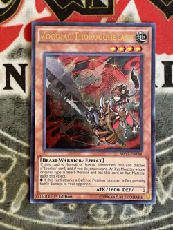 ZOODIAC THOROUGHBLADE MONSTER 1ST EDITION MP17-EN184 ULTRA RARE YUGIOH NM - Image 1