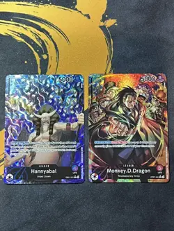 One Piece TCG- Alt Art Leader Lot - Dragon OP07-001 & Hannyabal EB01-021 - Image 1