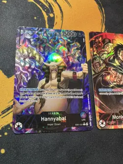 One Piece TCG- Alt Art Leader Lot - Dragon OP07-001 & Hannyabal EB01-021 - Image 3