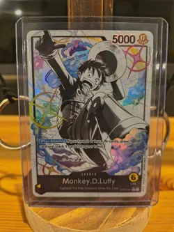 One Piece TCG Monkey D. Luffy ST29-001 Leader Alt Starter Deck Egghead Parallel - Image 1