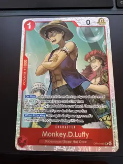 One Piece TCG Monkey.D.Luffy - Foil The Azure Sea's Seven #OP14-013 NM - Image 1
