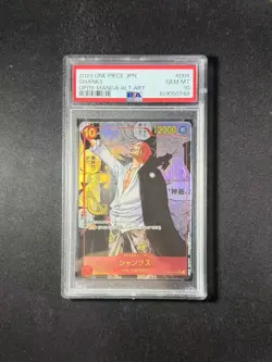2024 ONE PIECE EMPERORS IN THE NEW WORLD MANGA ALT ART #004 SHANKS PSA 10 ER26 - Image 1