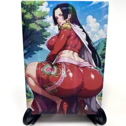 One Piece Boa Hancock Sexy Anime Waifu Girl Doujin Lewd Goddess Story Art Card - Image 2