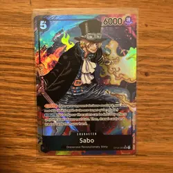 One Piece TCG Card Sabo OP04-083 Dressrosa/Revolutionary Army SR 1 - Image 2