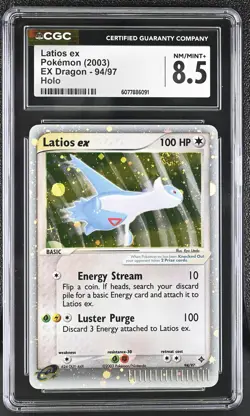 CGC 8.5 Latios ex 2003 EX Dragon 94/97 Holo SWIRL Pokemon Card - Image 1
