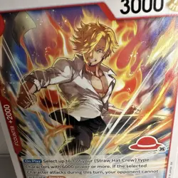 One Piece card Sanji ST21-003 C, RED STRAW HAT LOGO 35, Morechand, vinsmoke - Image 4