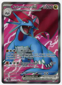 Salamence ex 177/159 Journey Together Full Art Holo SV09 Shiny Pokemon Card - Image 1