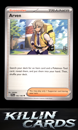 Arven - 166/198 166/198 Pokemon Uncommon SV01: Scarlet & Violet Base Set Card NM - Image 1