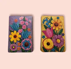 Hoyle Kent USA | Vintage Double Deck Playing Cards COMPLETE Floral Boho RARE - Image 2