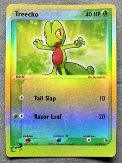 Pokemon TCG Treecko Reverse Holo Card 76/109 Ruby & Sapphire MP - Image 1