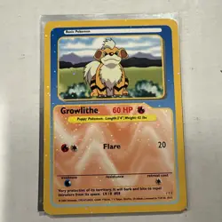 Growlithe Holo #58 - Reverse Holo Pokemon Funskool Card - Vintage 2004 - Image 1