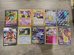 NM/MP Pokemon 10 Card Vintage | Ultra Rare | Full Art | V | GX Lot See Pics (C) - Image 1