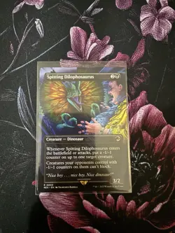 Magic: The Gathering Spitting Dilophosaurus Rare Card #0003 Borderless - Image 1