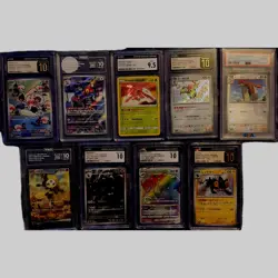9 Graded Pokemon card lot - Image 1