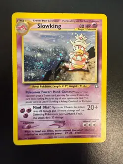 Pokemon TCG Slowking Neo Genesis Holo Rare Card 14/111 Unlimited HP - Image 1