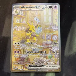 Alakazam ex 201/165 Sv: Scarlet & Violet 151 Holo Pokemon Card Full Art - Image 1