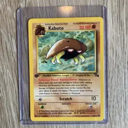 Kabuto First Edition NM Non-Holo Vintage Card 50/62 Pokemon WOTC Fossil 1999 - Image 1