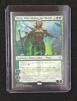 MTG Nissa, Who Shakes the World - War of the Spark 169/264 NM/Never Played - Image 3