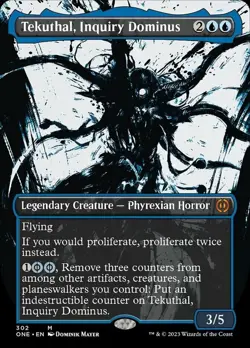MTG Tekuthal, Inquiry Dominus - Borderless Showcase, NM-Mint, English Phyrexia: - Image 1
