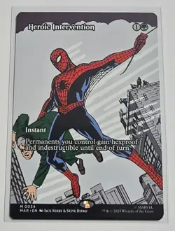 Heroic Intervention 0034 Borderless Spider Man MTG - Image 1
