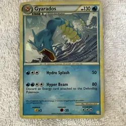 2010 Pokemon Gyarados HeartGold SoulSilver Cracked Ice Holo 4/123 - Image 1
