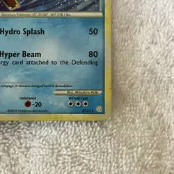 2010 Pokemon Gyarados HeartGold SoulSilver Cracked Ice Holo 4/123 - Image 4