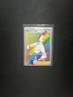 Cheren's Care 177/172 Rainbow Secret Rare Pokemon 2022 Brilliant Stars NM - Image 1