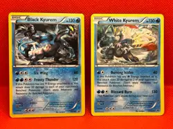 Pokemon Tcg Black Kyurem XY160 Cosmo Holo & White Kyurem 21/124 Holo - Image 1