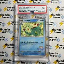 ⚡❄ 2025 Pokemon SVP EN #213 Feraligatr Illustration Contest 2024 PSA 9 - Image 1