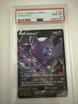 Pokemon Sableye V 120/202 Sword & Shield 2020 PSA 10 GEM MINT - Image 1