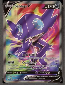 Pokemon Sableye V Sword & Shield Full Art #194 PSA 10 Gem Mint - Image 2