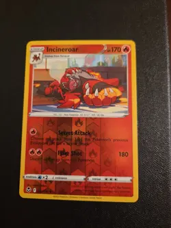 Incineroar Reverse Holo Rare - 032/195 - Silver Tempest Pokemon 2022 - Image 1