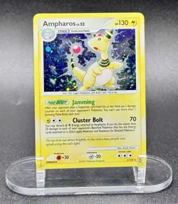 Ampharos 1/132 Holo Bleed Pokemon Secret Wonders 2007 Fart Swirl Holo NM - Image 2