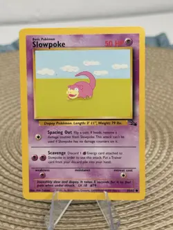 Pokemon TCG Slowpoke Fossil 55/62 LP - Image 1