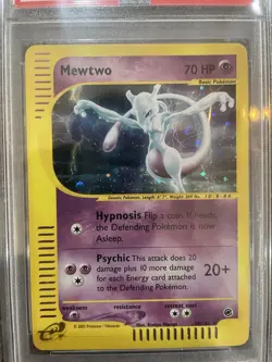 Pokemon Mewtwo Expedition Holo Rare #20 PSA 7 - Image 3