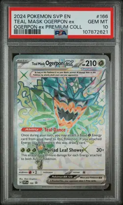 2024 POKEMON SVP EN-SV BLACK STAR PROMO #166 TEAL MASK OGERPON EX PSA 10 - Image 1