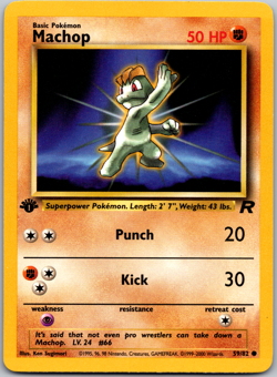 Pokemon 1st edition Machop 59/82 Team Rocket Regular lp - Image 1