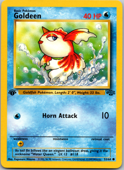 Pokemon 1st edition Goldeen 53/64 Jungle Regular - LP - Image 1