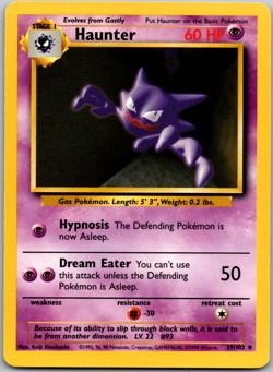 Pokemon TCG Haunter 029/102 Base Set Regular - LP - Image 1