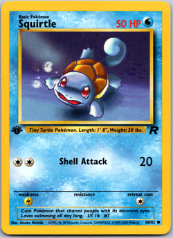 Pokemon 1st edition Squirtle 68/82 Team Rocket Regular -NM - Image 1