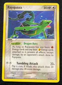 Pokemon TCG Rayquaza 22/107 EX Deoxys Non Holo Rare 2005 - Image 1
