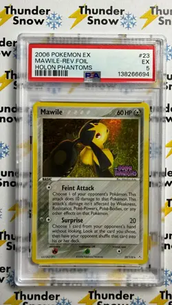⚡❄ 2006 Pokemon Holon Phantoms #23 Mawile Reverse Foil Stamp PSA 5 - Image 1