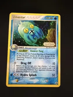 Pokemon TCG Omastar EX Legend Maker 23/92 Reverse Holo Rare - Image 1