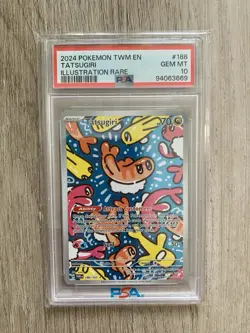2024 Pokemon SV Twilight Masquerade Tatsugiri Illustration Rare #186 PSA 10 - Image 1