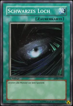 Yu-Gi-Oh! Schwarzes Loch LOB-G041 1.Edition Super Rare [LP] (1st) Hole | DE 2002 - Image 1
