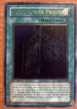 Yugioh Clock Tower Prison EOJ-EN048 Ultimate Rare 1st Edition NP NM - Image 1
