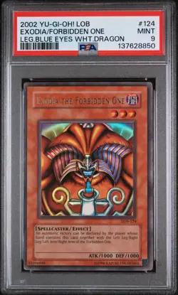 2002 YU-GI-OH! Exodia The Forbidden One LOB-124 PSA 9 Original Print - Image 1