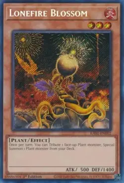 Yugioh! Lonefire Blossom - RA01-EN002 - Secret Rare - 1st Edition Near Mint, Eng - Image 1